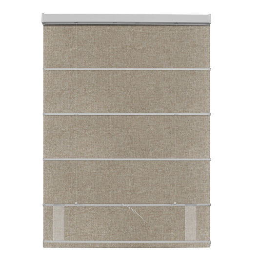 Berissa Classic Linen Glow Roman Shades Cordless Child Safe