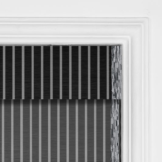 Berissa ShadowStripe Light-Filtering Roman Shade