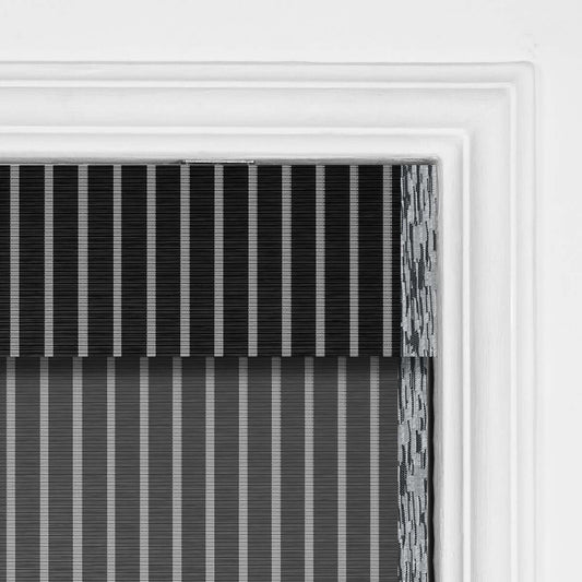Berissa ShadowStripe Light-Filtering Roman Shade: Headrail Detail 1