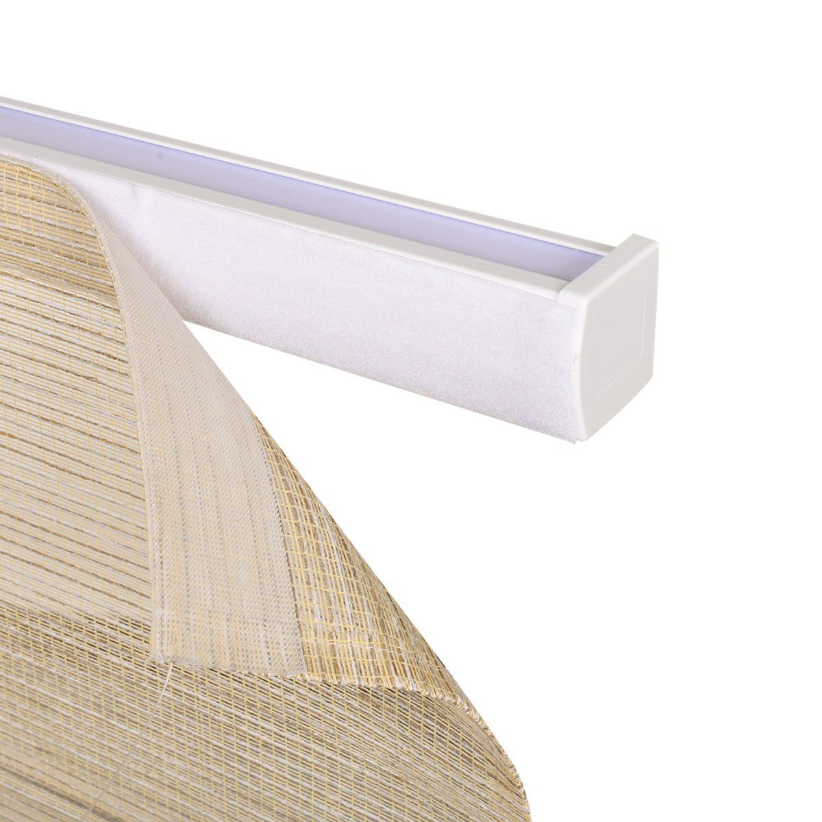 Berissa Natural Hemp Roman Shades With Smooth Drape