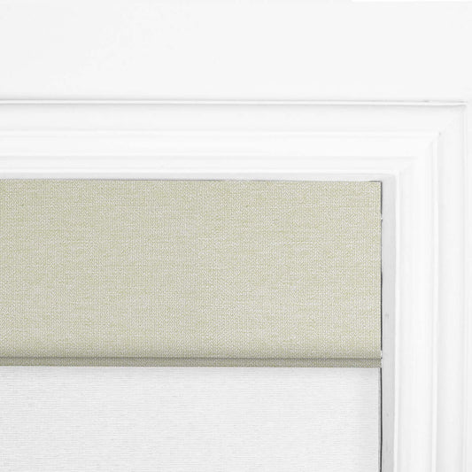 Berissa Day Night Blackout Classic No Drill Easy to Install Roman Shades: Headrail Detail 1