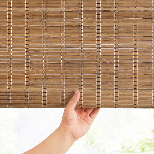 Berissa Cordless Warm Light Filtering Handcrafted Texture Bamboo Shades