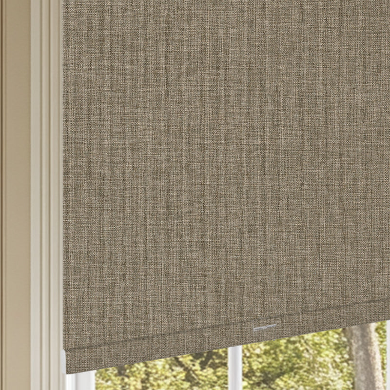 Berissa Thermal Blackout Linen Texture Roller Blinds for stylish modern interiors with thermal insulation.