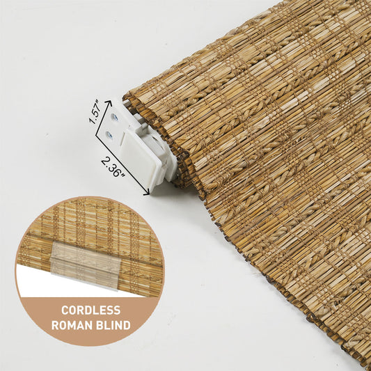 Berissa Natural Bamboo Ramie Woven No Drill No Tool Shades