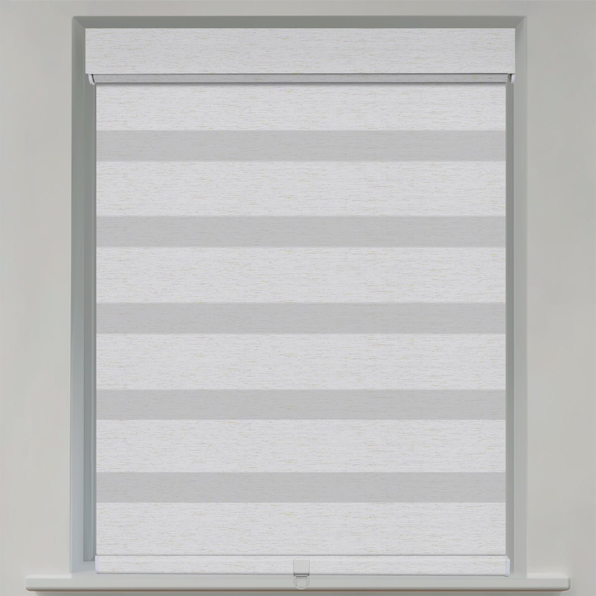 Berissa Day Night Zebra Duo Roller Blind showcasing minimalistic design with sheer and opaque striped fabric.