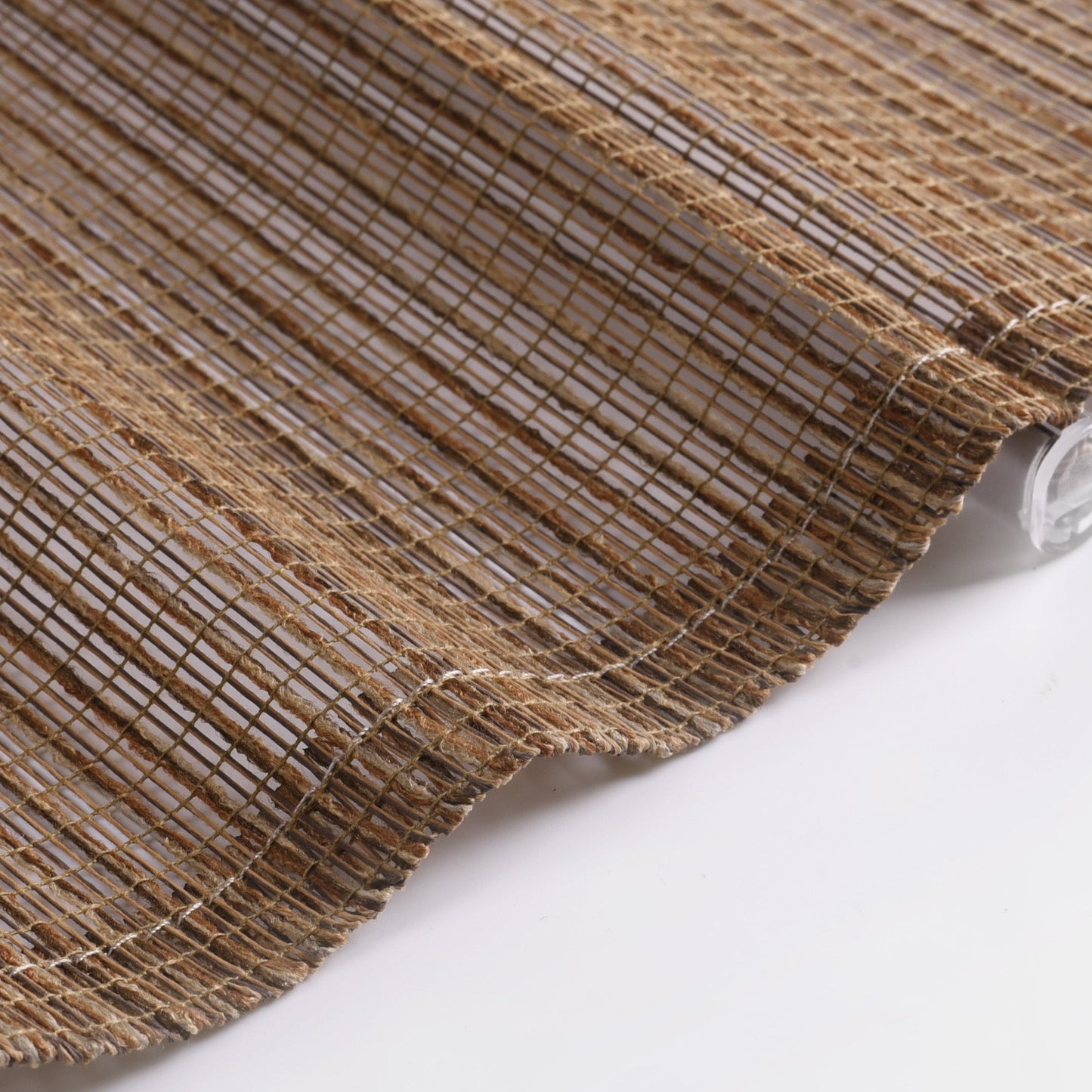 Berissa Natural Hemp Roman Shades With Smooth Drape