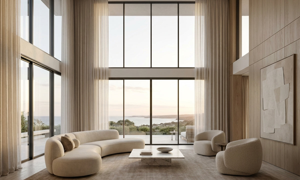 Window Solutions for Large, Multi-Panel Glass Windows and Tall Window Heights