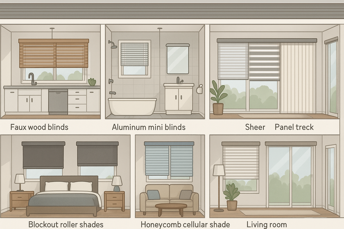 Comparison of blackout and light-filtering fabric samples for curtains showing different opacity levels and light control options