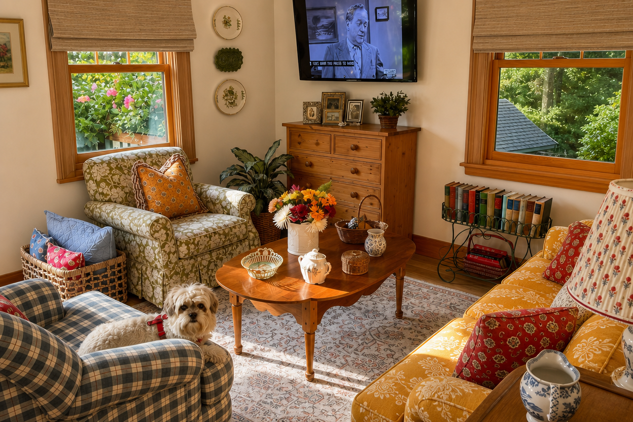 Roman Shades Boast Natural Wood Grain For Elegant Home Style
