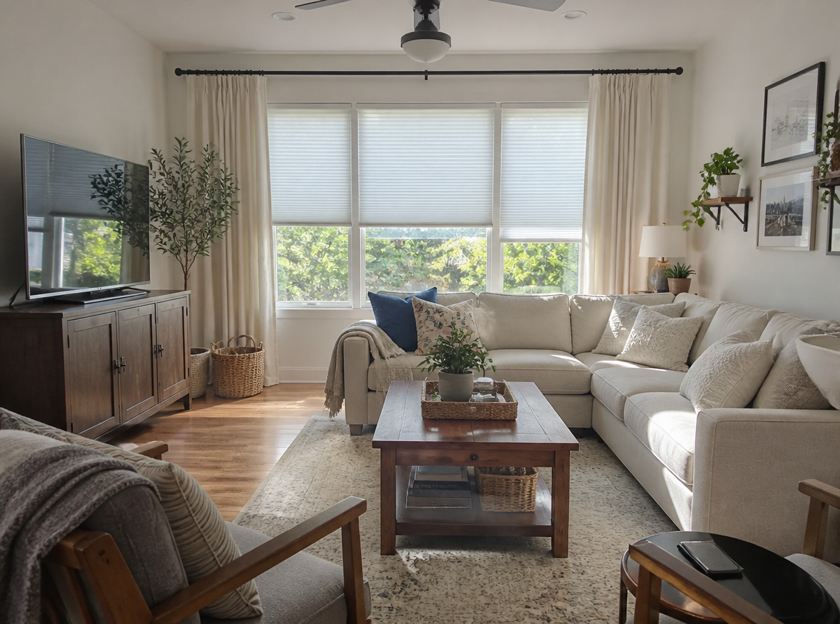 Top Down Bottom Up Light Filtering Shades for Summer | Berissa Blinds