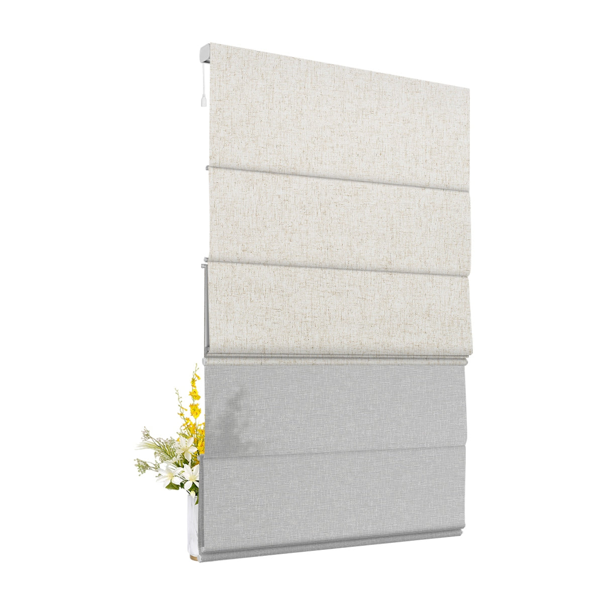 Blackout Beige+ Light Filtering Gray