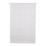 Berissa No Tool Oatmeal Linen Textured Roman Shades: Rear View