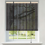 Berissa Custom Natural Outdoor Bamboo Roll Up Shades: Product Showcase Image