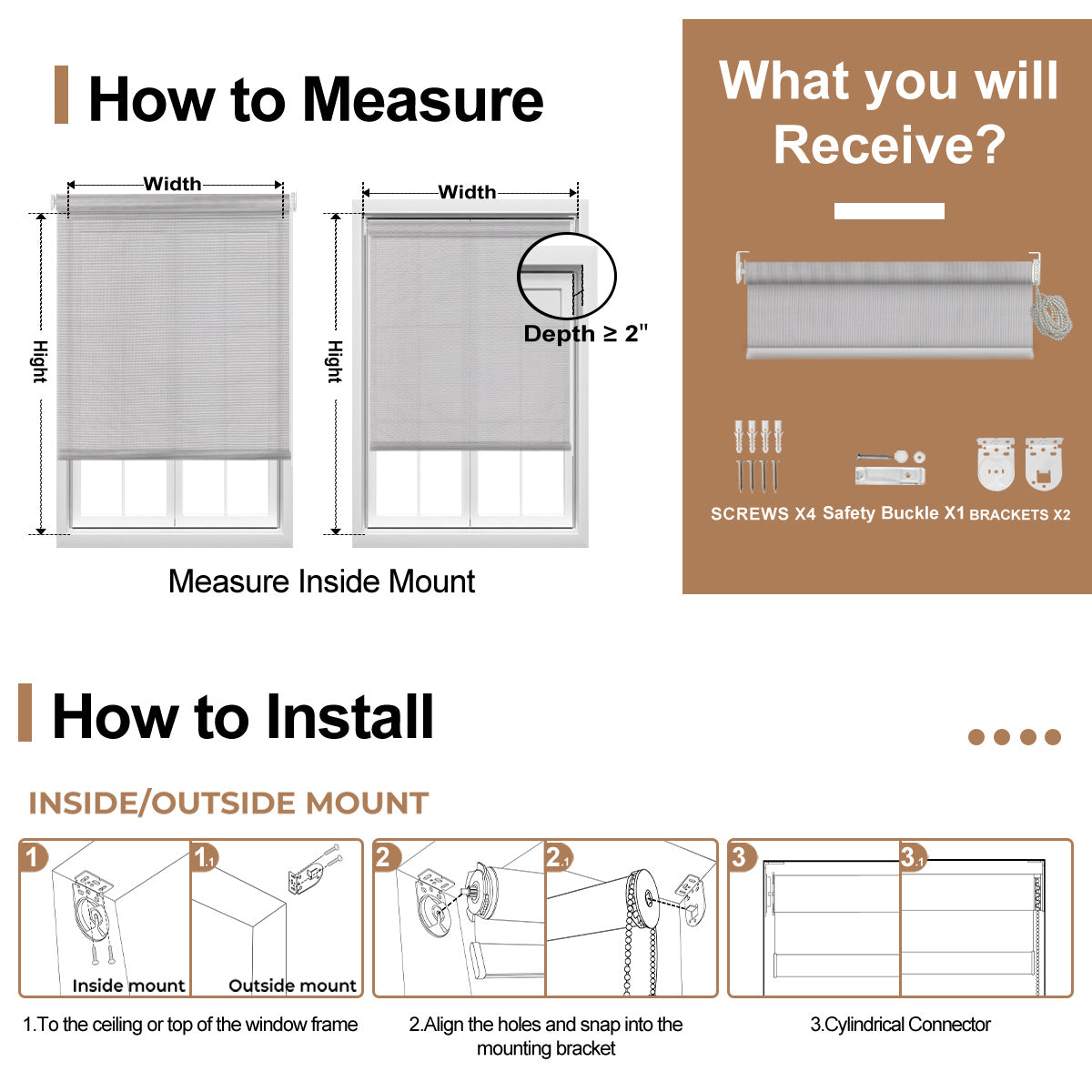 Berissa Semi View Sunscreen Fabric Corded Pull Roller Shades