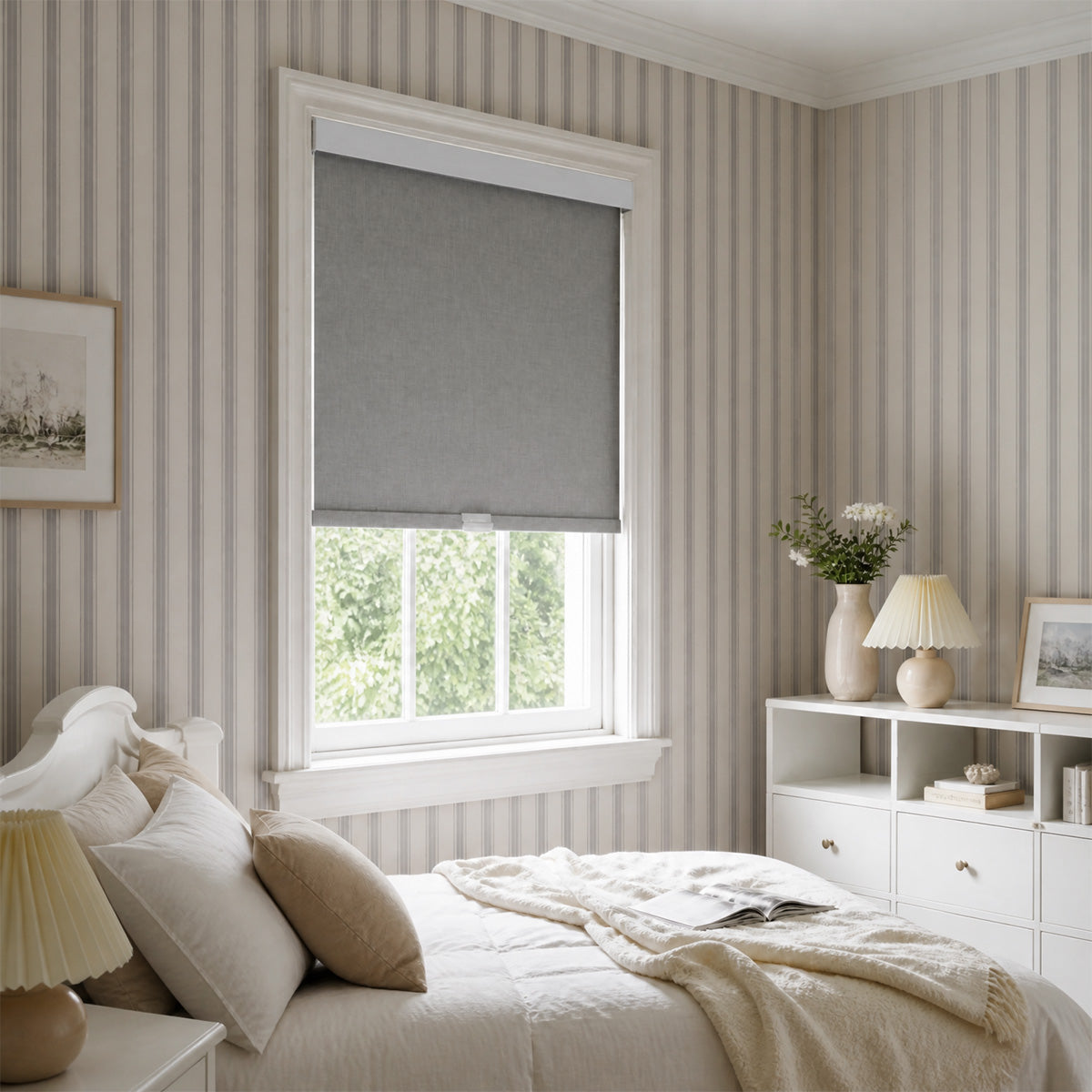 Berissa Blackout Wide Casing Free Stop Roller Shades