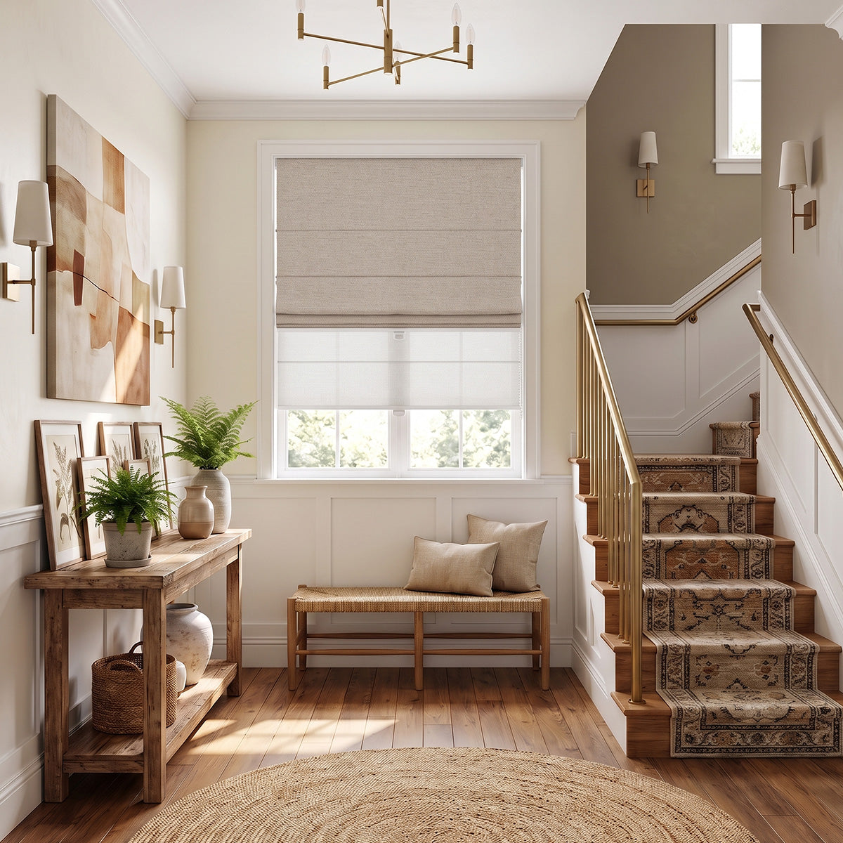 Berissa Day Night Soft Elegant Blackout Custom Color Roman Shades