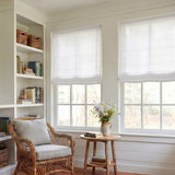 Berissa No Drill No Tool Soft Cotton Custom Relaxed Roman Shade