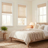 Berissa Natural Soft Glow Woven Bamboo Roman Shade