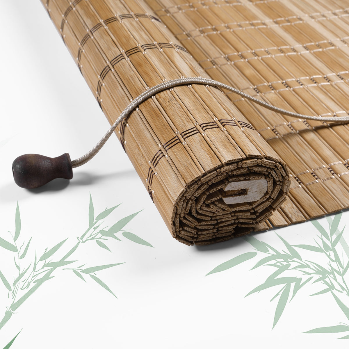 Berissa Natural Light Filtering Sunshade Outdoor Bamboo Roller Shades