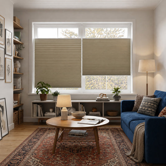 Berissa No-Drill Top-Down Bottom-Up Blackout Waterproof Cellular Shades