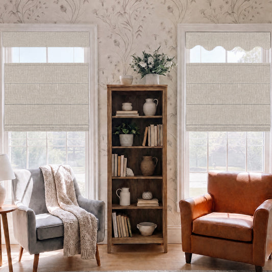 Berissa Top Down Bottom Up Classic Roman Shades with Valance