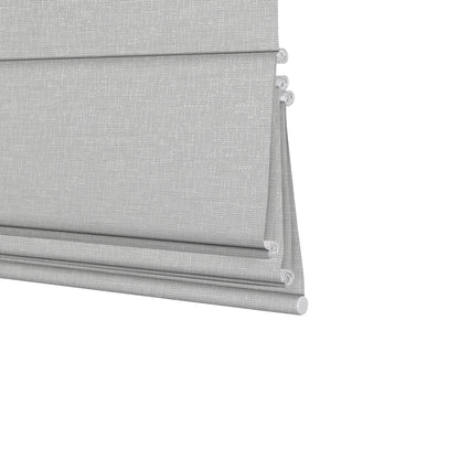 Berissa Top Down Bottom Up Classic Roman Shades in elegant gray fabric, showcasing classic Roman design for versatile light control.