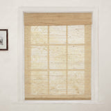 Berissa Natural Soft Glow Woven Bamboo Roman Shade