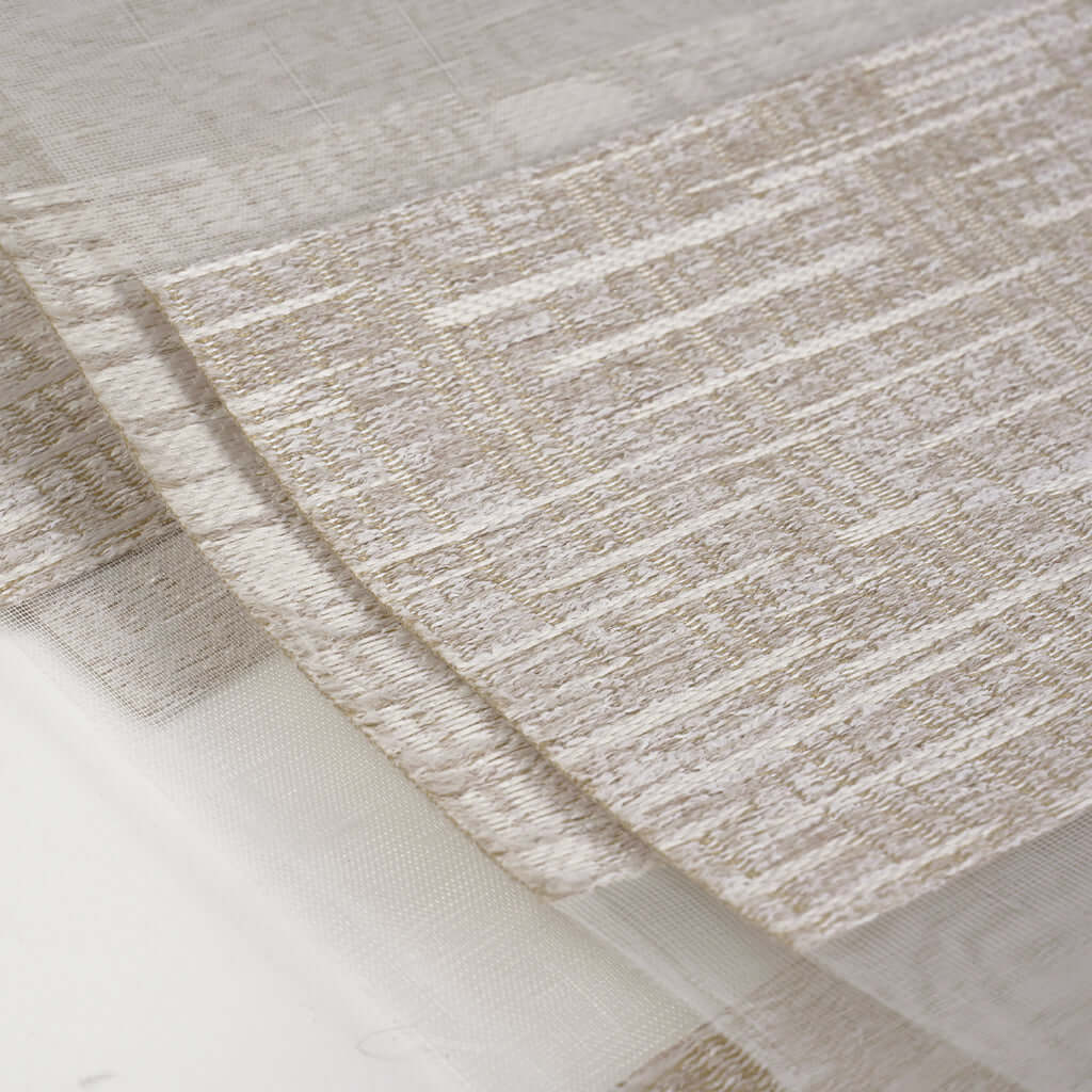 Close-up of Berissa Custom No Drill Zebra Day Night Dual Roller Blind fabric showcasing elegant texture.
