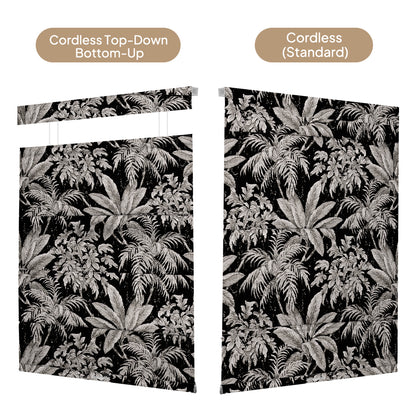 Berissa No-Drill Cordless Blackout Botanical Roman Shade