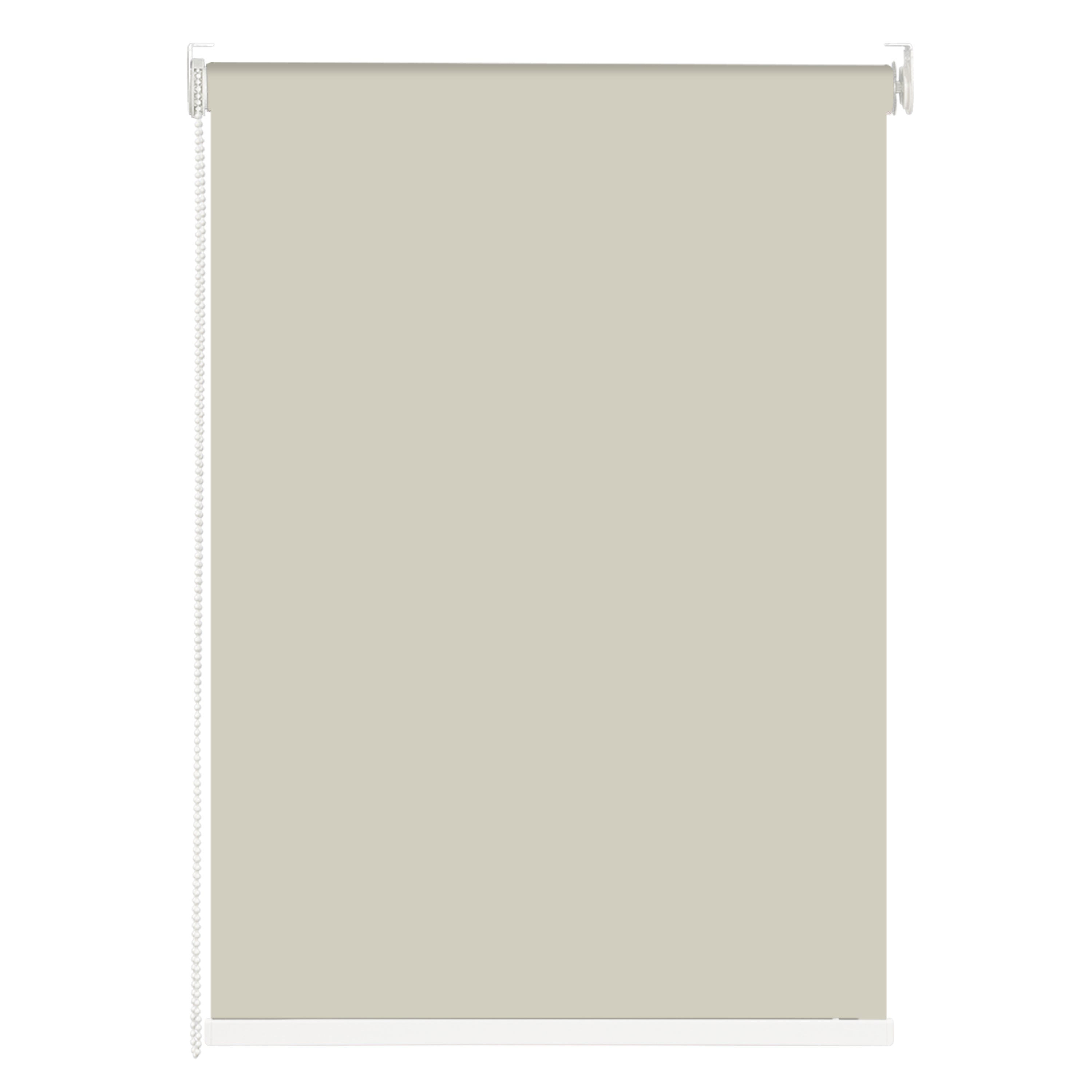 Berissa Classic Corded Pull Blackout Smooth Fabric Roller Shades: Rear View