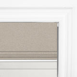 Berissa Day Night Soft Elegant Blackout Custom Color Roman Shades: Headrail Detail 1