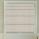 Berissa Ivory Lines Blackout Top Down Bottom Up Roman Shades featuring modern ivory stripe design and dual-direction operation.
