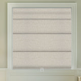 Berissa Ivory Lines Blackout Top Down Bottom Up Roman Shades featuring modern ivory stripe design and dual-direction operation.