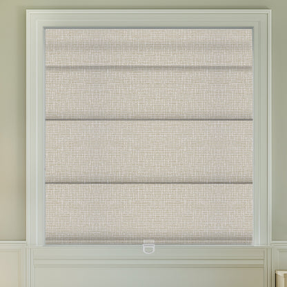 Berissa Ivory Lines Blackout Top Down Bottom Up Roman Shades