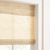 Berissa Natural Soft Glow Woven Bamboo Roman Shade