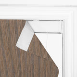Berissa Natural Woven 70 Blackout Lien Fabric Roman Shades: Headrail Detail 1