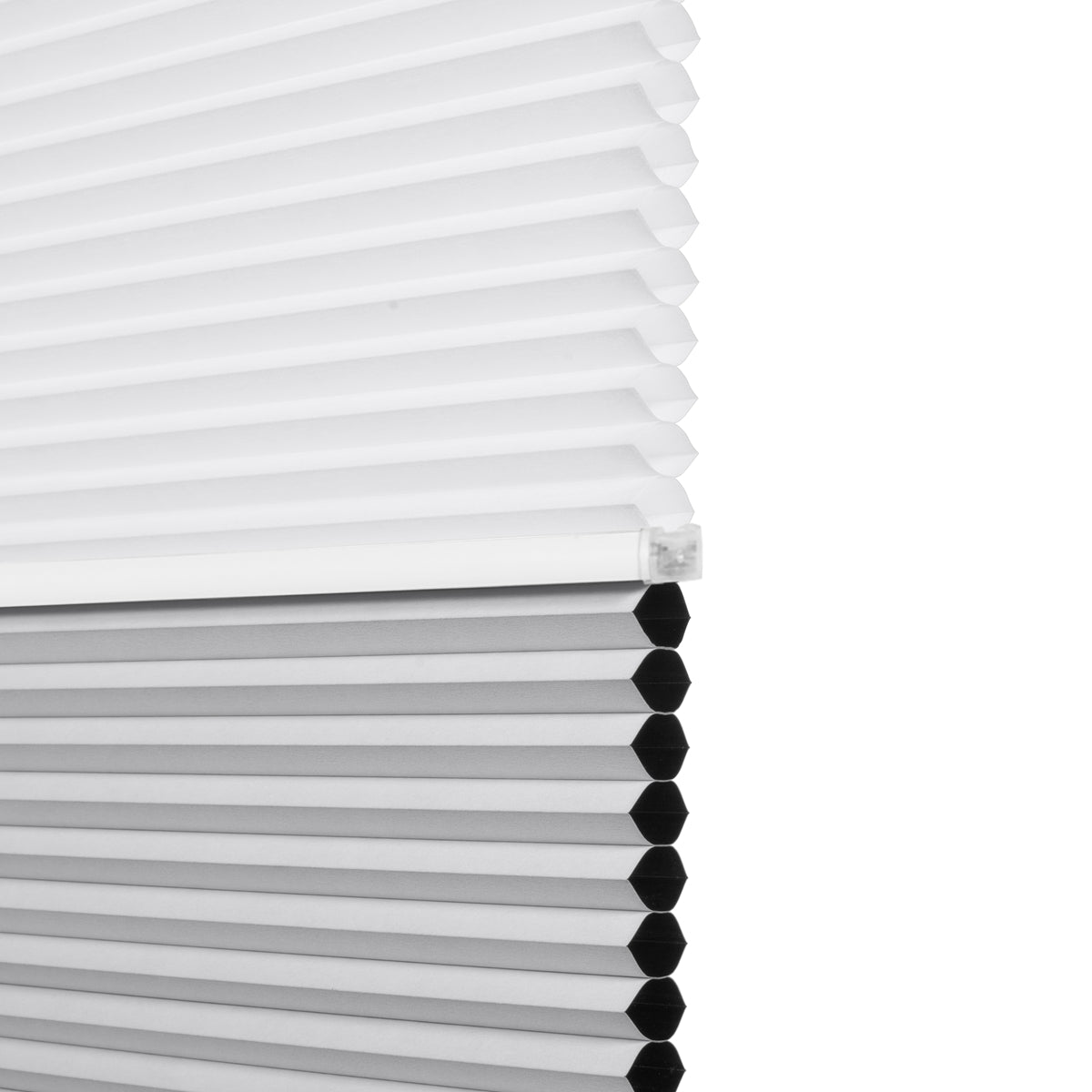 Berissa No Tools No Drill Blackout Light Filtering Double Honeycomb Shades: Bottom Rail View 1