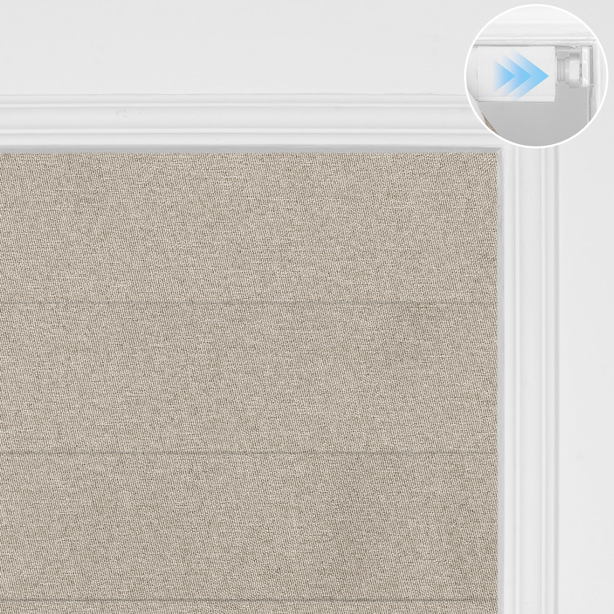 Berissa Custom No-Drill Soft Blackout Roman Shades