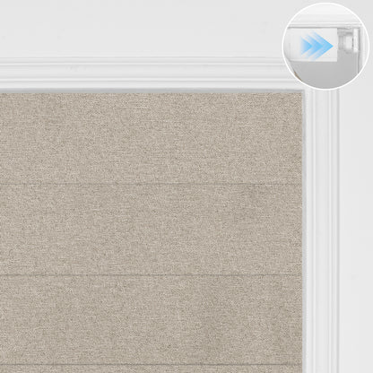 Berissa Custom No-Drill Soft Blackout Roman Shades