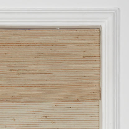 Berissa Natural Soft Glow Woven Bamboo Roman Shade