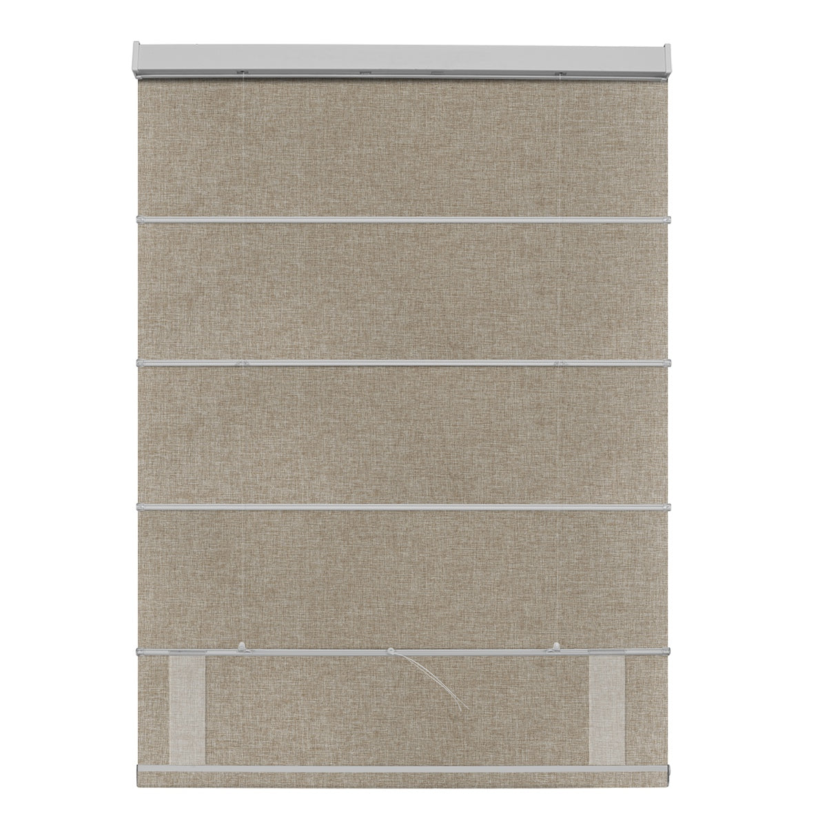 Berissa Classic Linen Glow Roman Shades Cordless Child Safe: Rear View