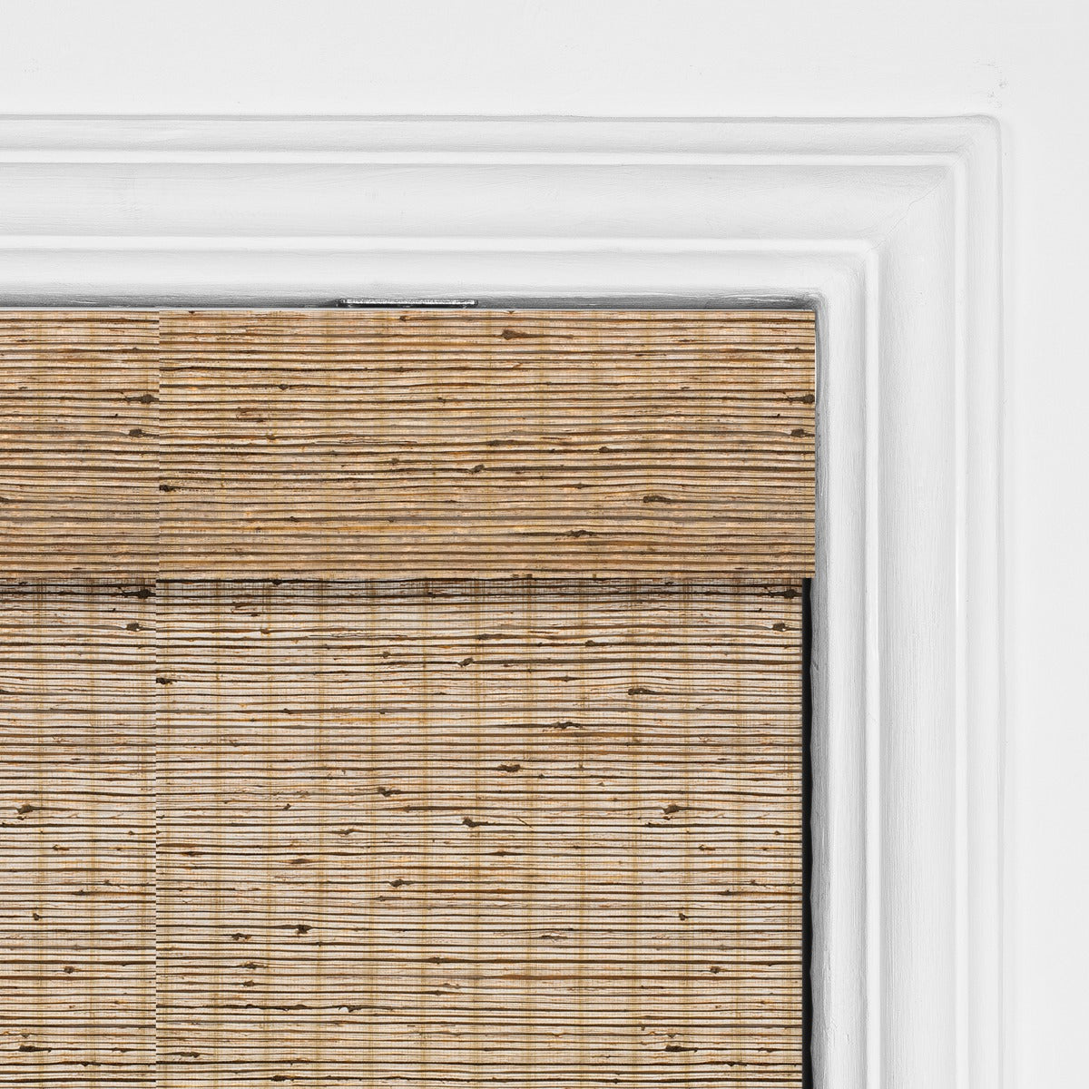 Berissa Sunwoven Natural Bamboo Roman Shade: Headrail Detail 1
