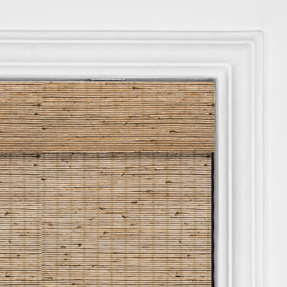 Berissa Sunwoven Natural Bamboo Roman Shade: Headrail Detail 1