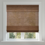 Berissa Cordless Light Filtering  Bamboo Roman Shades in a modern window setting with natural light.