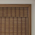 Berissa Minimalist Natural Contemporary Eco Chic Premium  Bamboo Shades featuring a warm bamboo texture.
