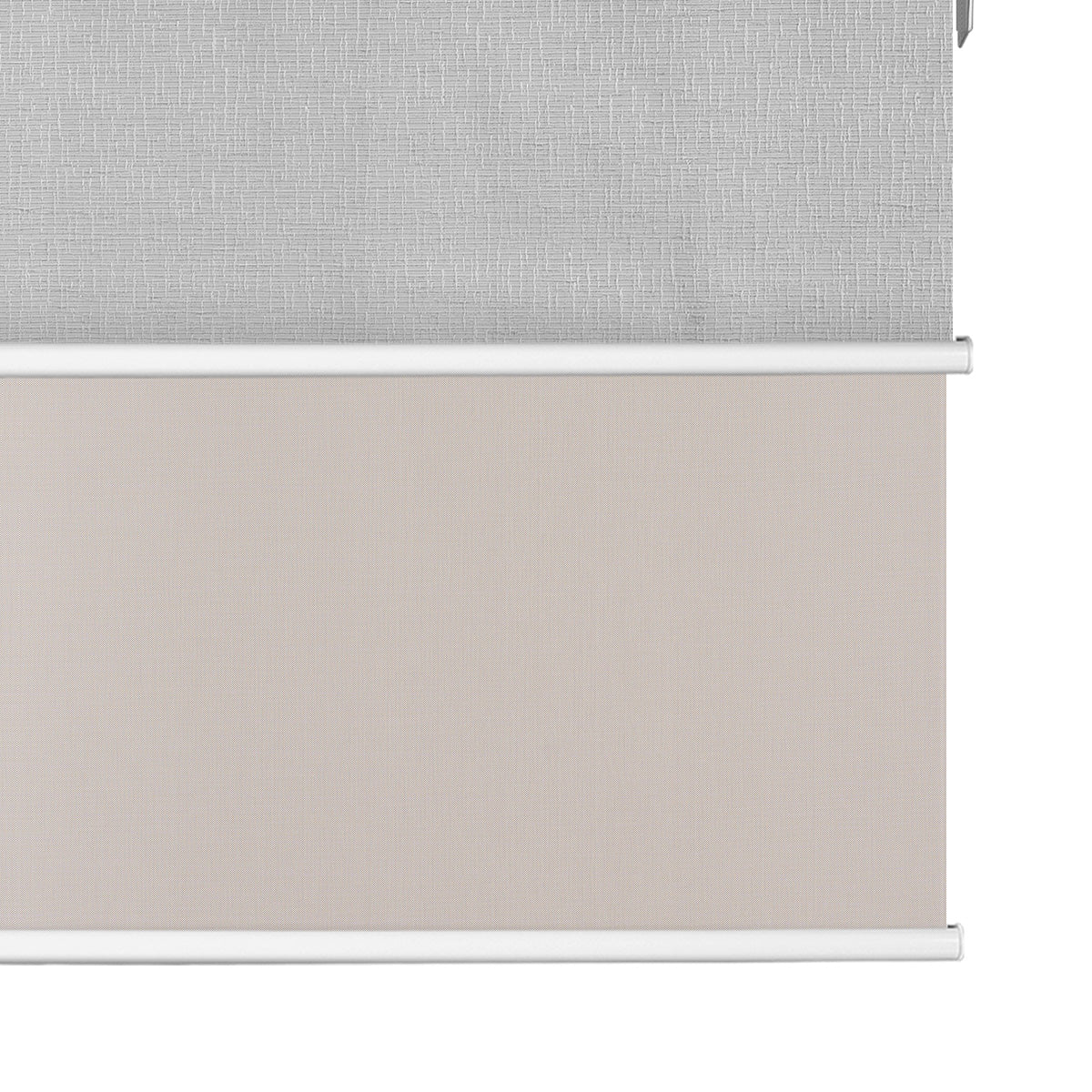 Light Filtering Beige+Blackout Gray