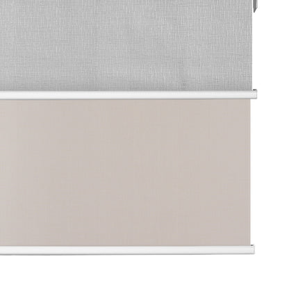 Light Filtering Beige+Blackout Gray