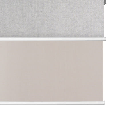 Light Filtering Beige+Blackout Grayish White
