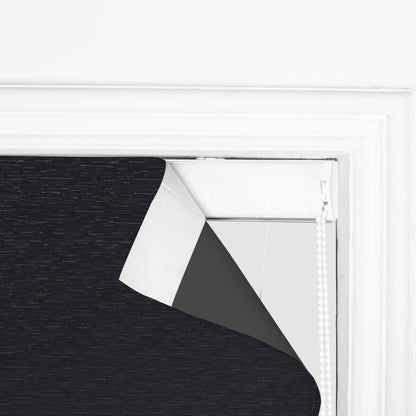 Berissa Timeless Cord Textured Blackout Jacquard Roman Shades: Headrail Detail 1