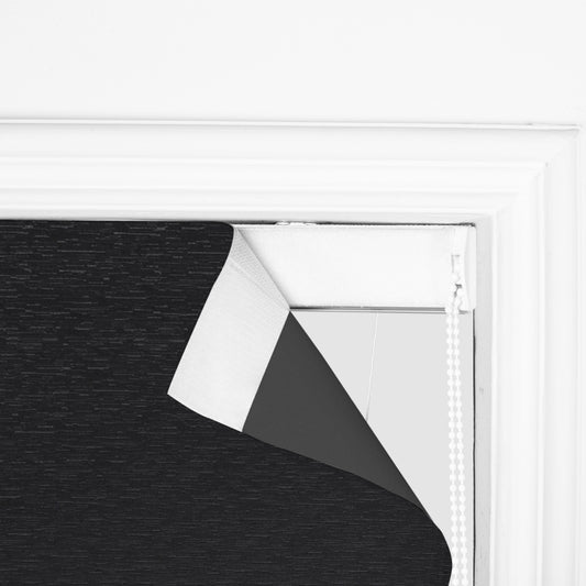 Berissa Timeless Cord Textured Blackout Jacquard Roman Shades